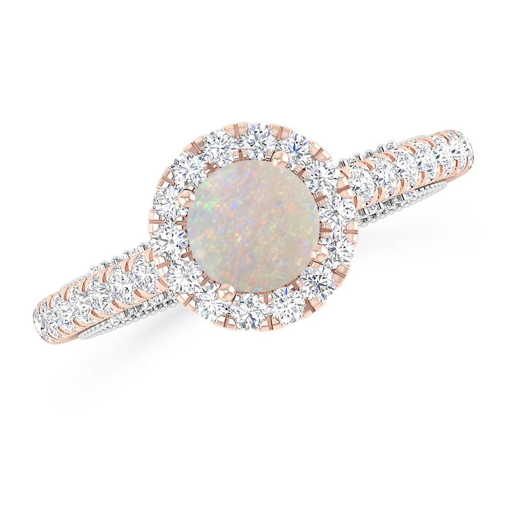 Rose Gold/White Gold - Opal