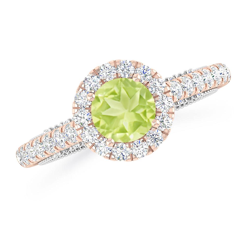 Rose Gold/White Gold - Peridot