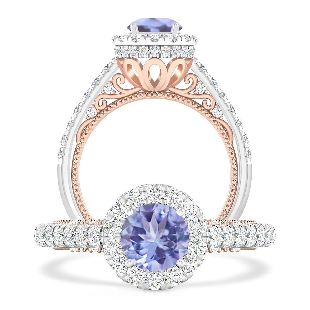 White Gold/Rose Gold - Tanzanite