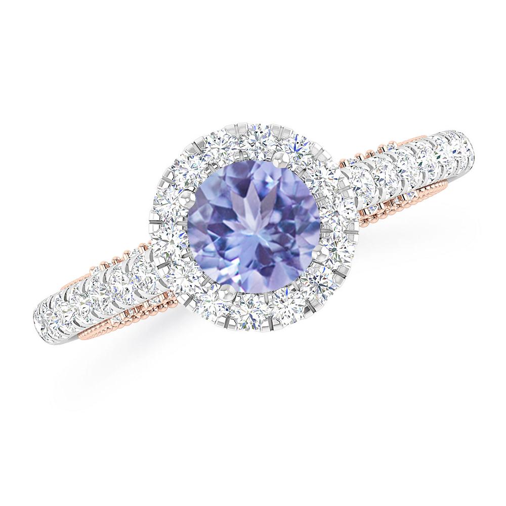 White Gold/Rose Gold - Tanzanite