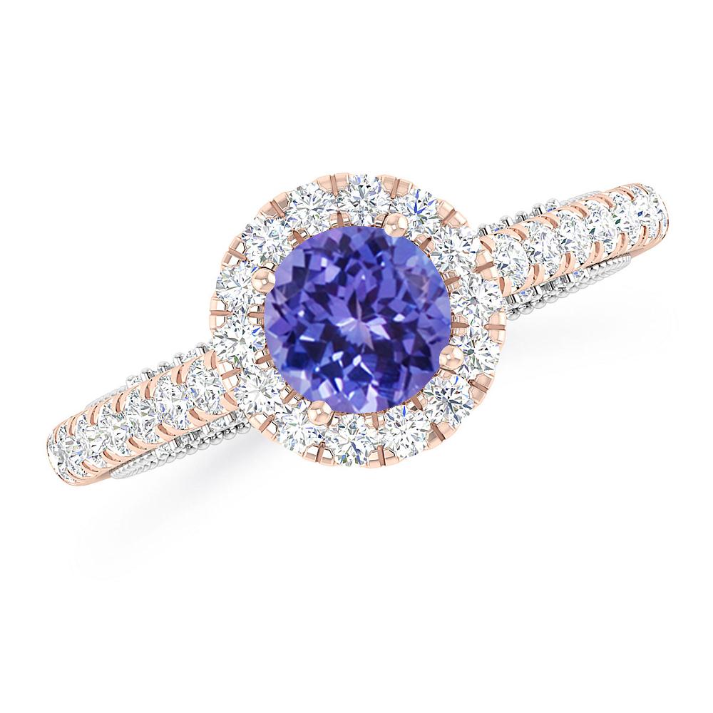 Rose Gold/White Gold - Tanzanite