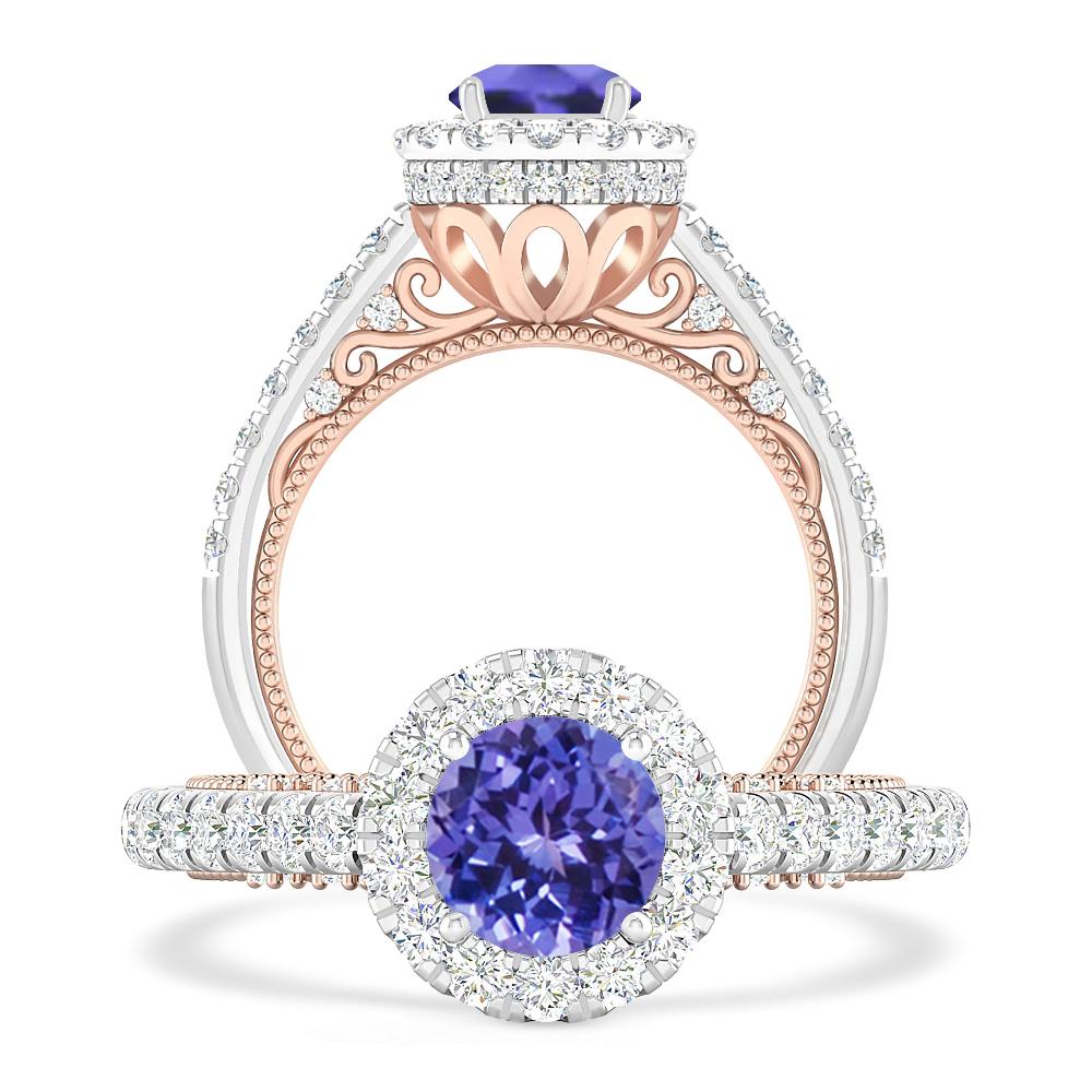 White Gold/Rose Gold - Tanzanite