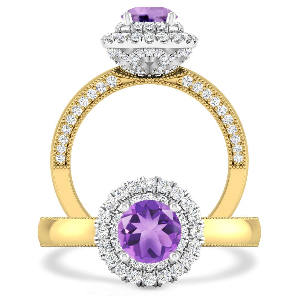 Yellow Gold - Amethyst