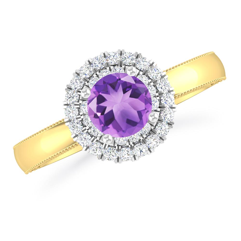 Yellow Gold - Amethyst