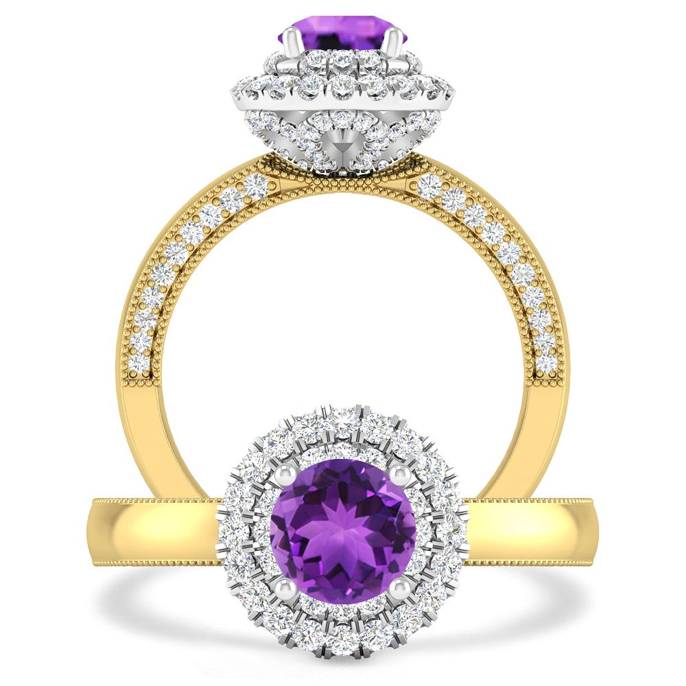 Yellow Gold - Amethyst