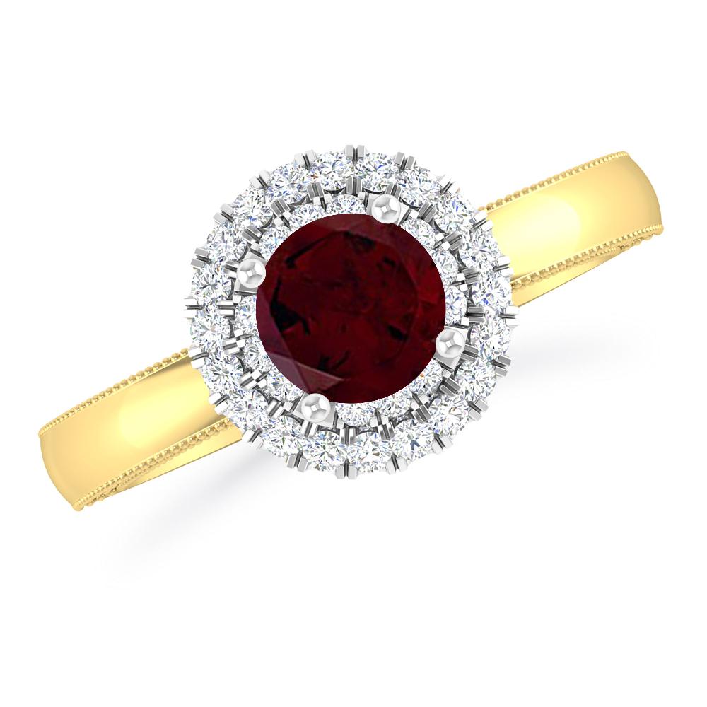 Yellow Gold - Garnet