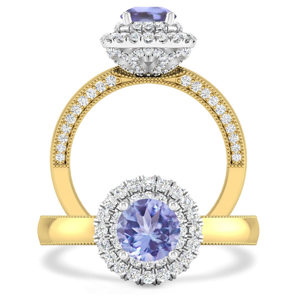 Yellow Gold - Tanzanite
