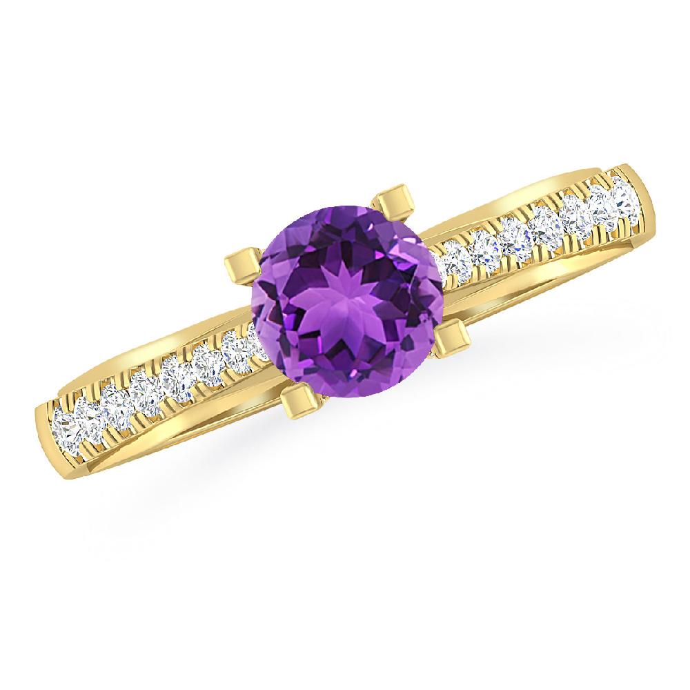 Yellow Gold - Amethyst