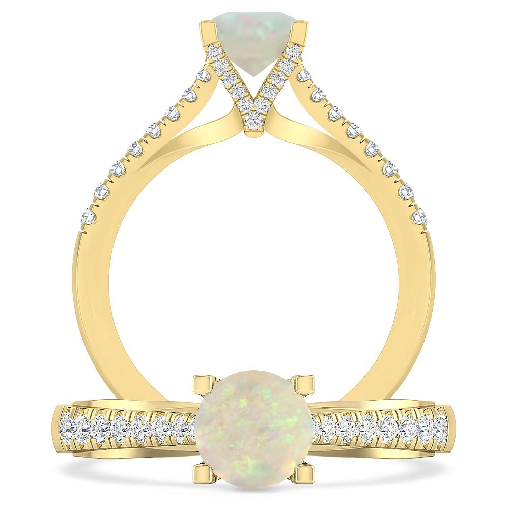 Yellow Gold - Opal