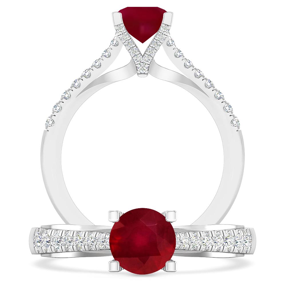 White Gold - Ruby