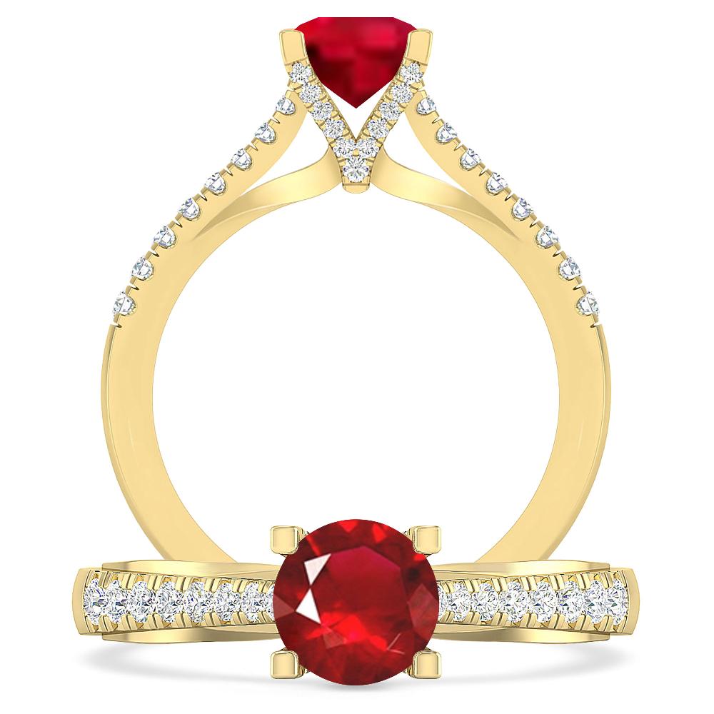 Yellow Gold - Ruby