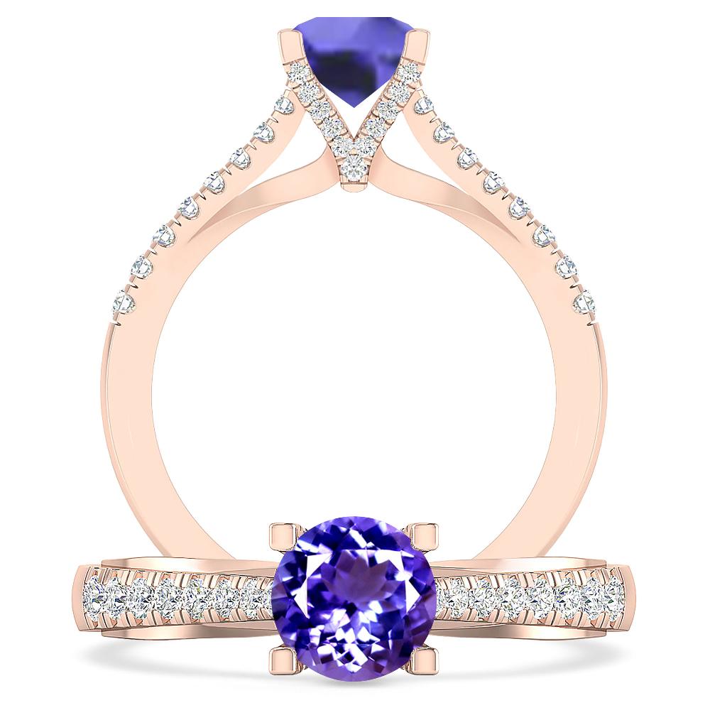 Rose Gold - Tanzanite