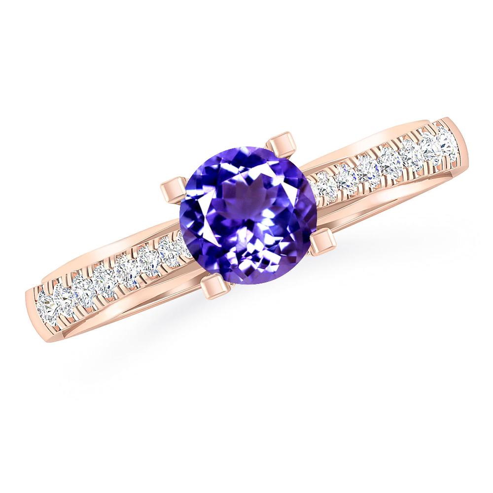 Rose Gold - Tanzanite