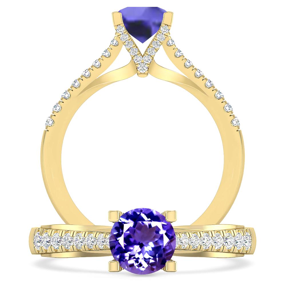 Yellow Gold - Tanzanite