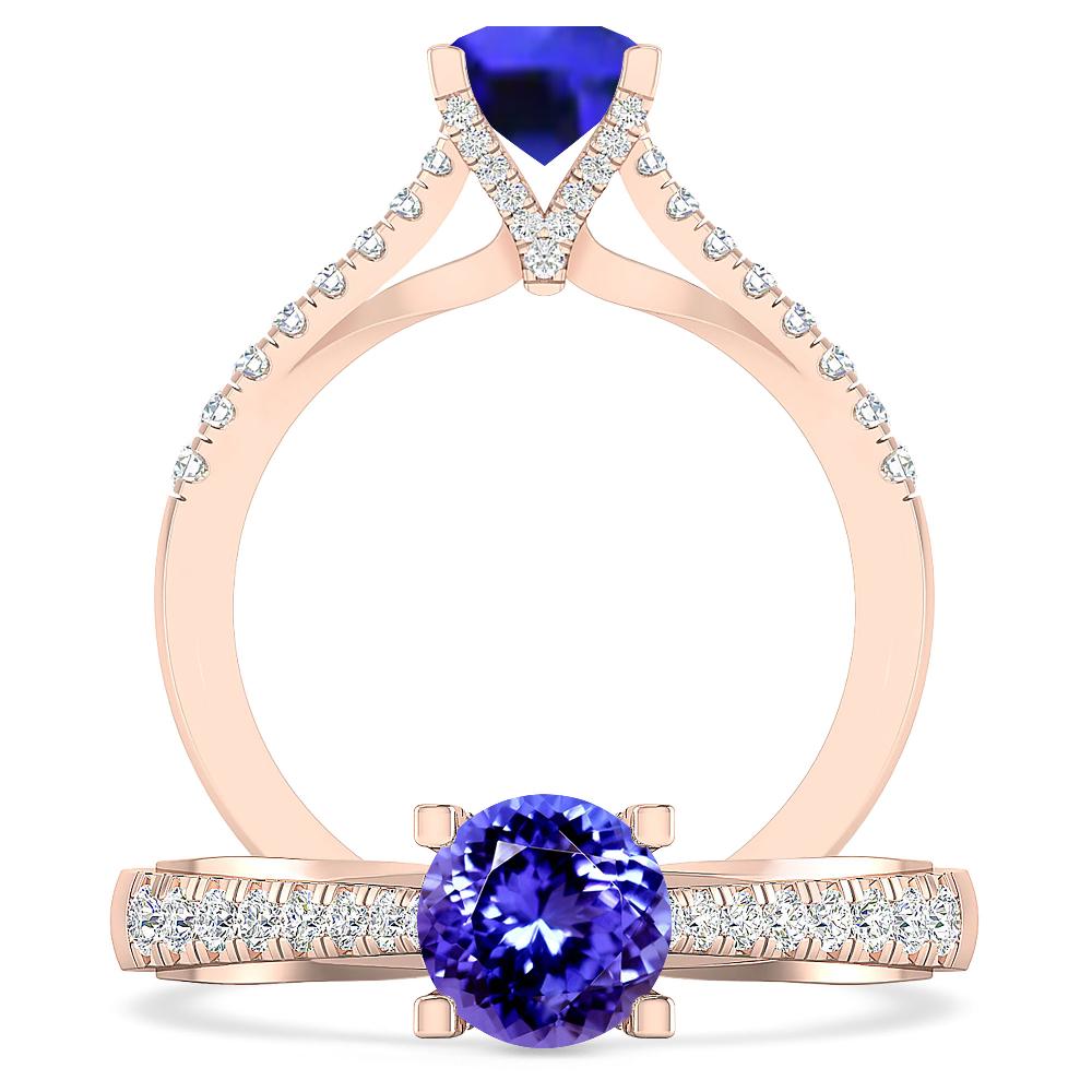 Rose Gold - Tanzanite