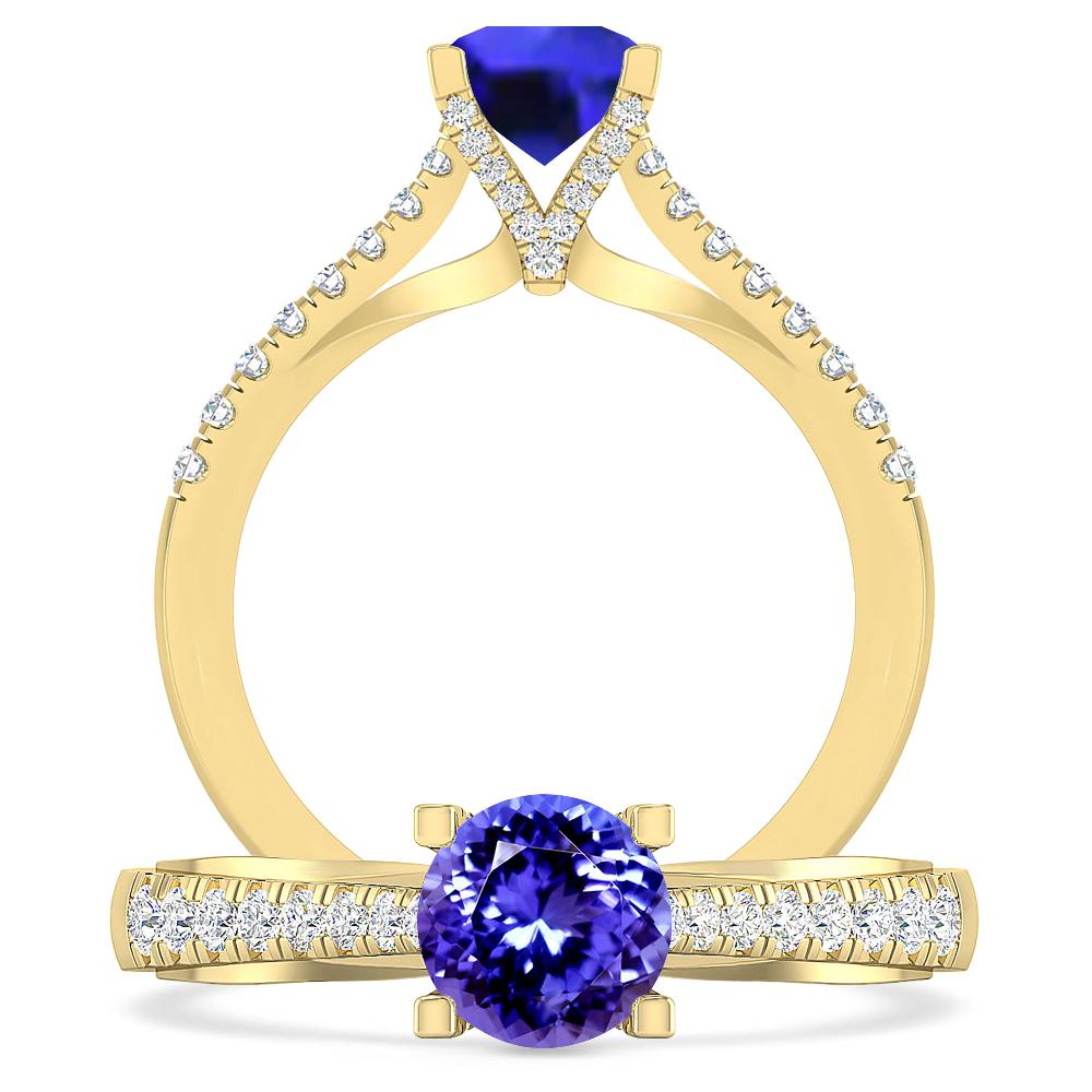 Yellow Gold - Tanzanite