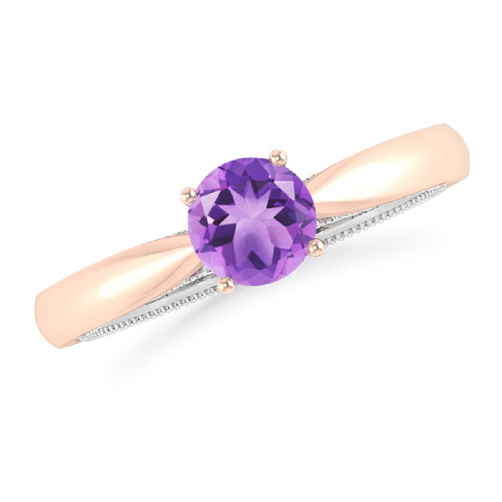 Rose Gold/White Gold - Amethyst