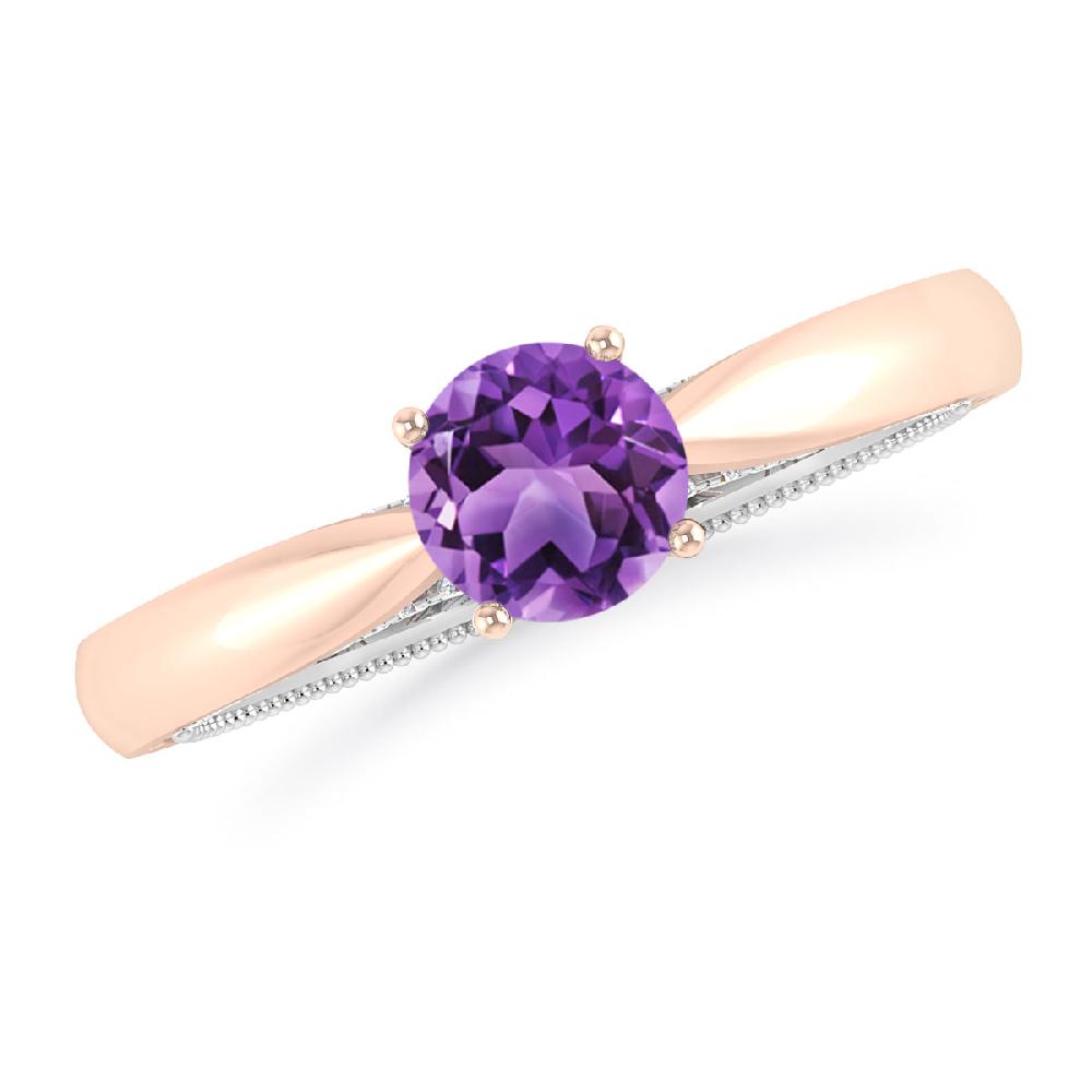 Rose Gold/White Gold - Amethyst