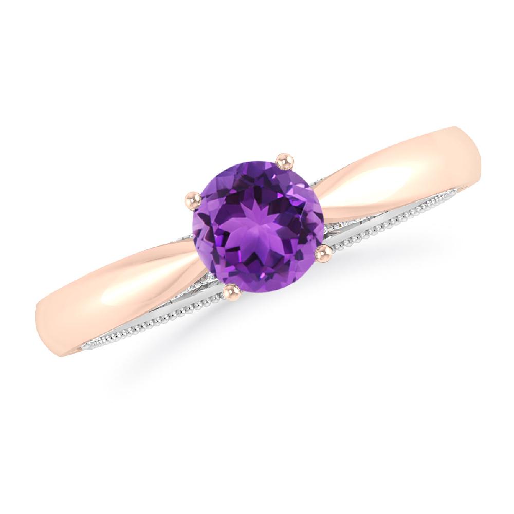 Rose Gold/White Gold - Amethyst