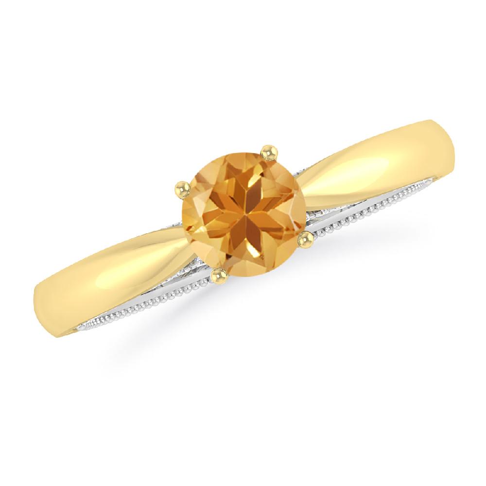 Yellow Gold/White Gold - Citrine