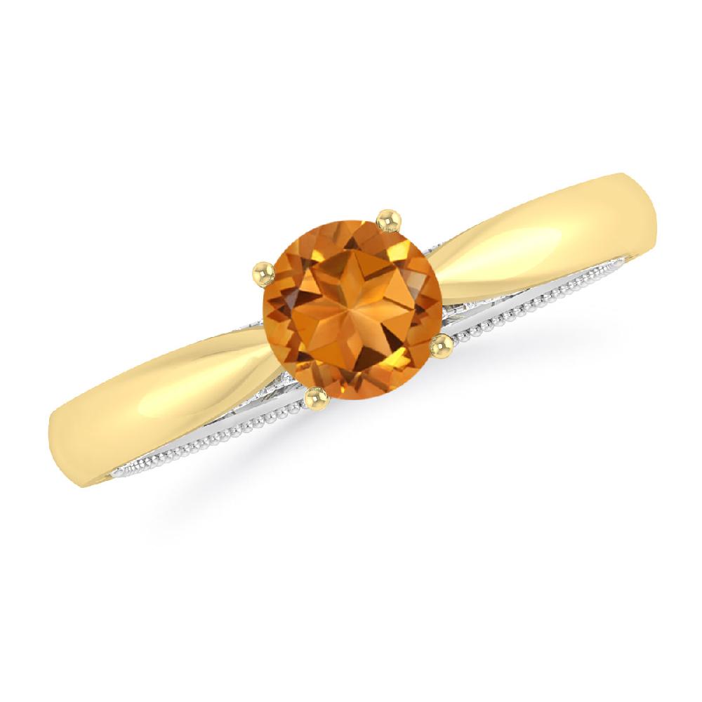 Yellow Gold/White Gold - Citrine