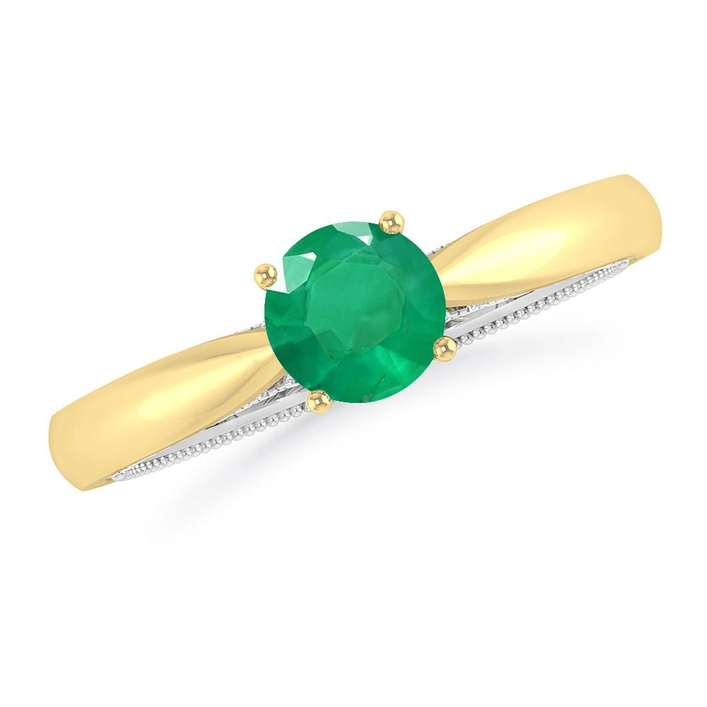 Yellow Gold/White Gold - Emerald