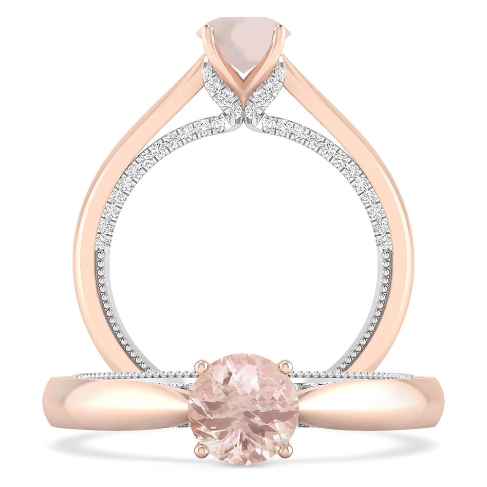 Rose Gold/White Gold - Morganite