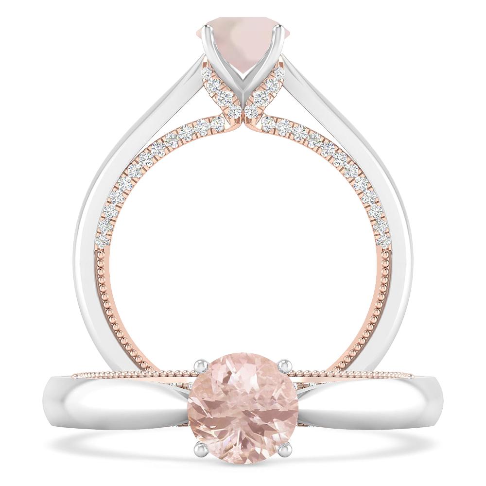 White Gold/Rose Gold - Morganite