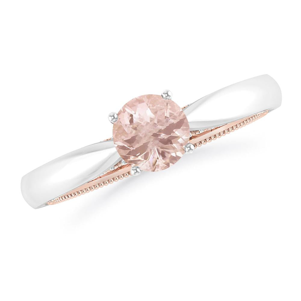 White Gold/Rose Gold - Morganite