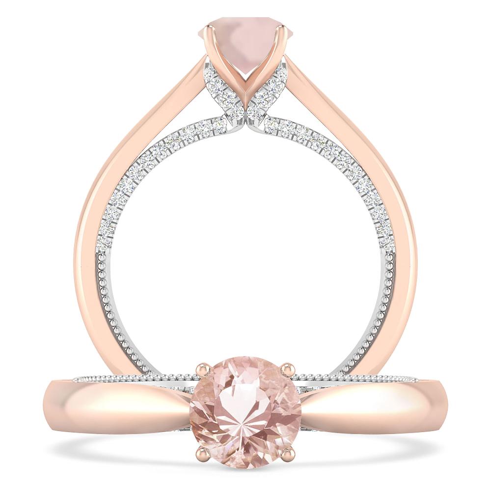 Rose Gold/White Gold - Morganite