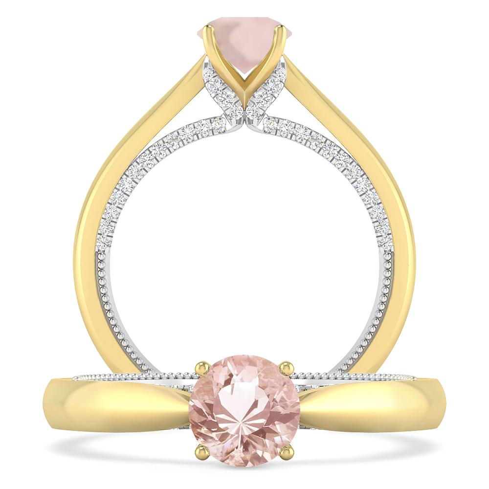 Yellow Gold/White Gold - Morganite
