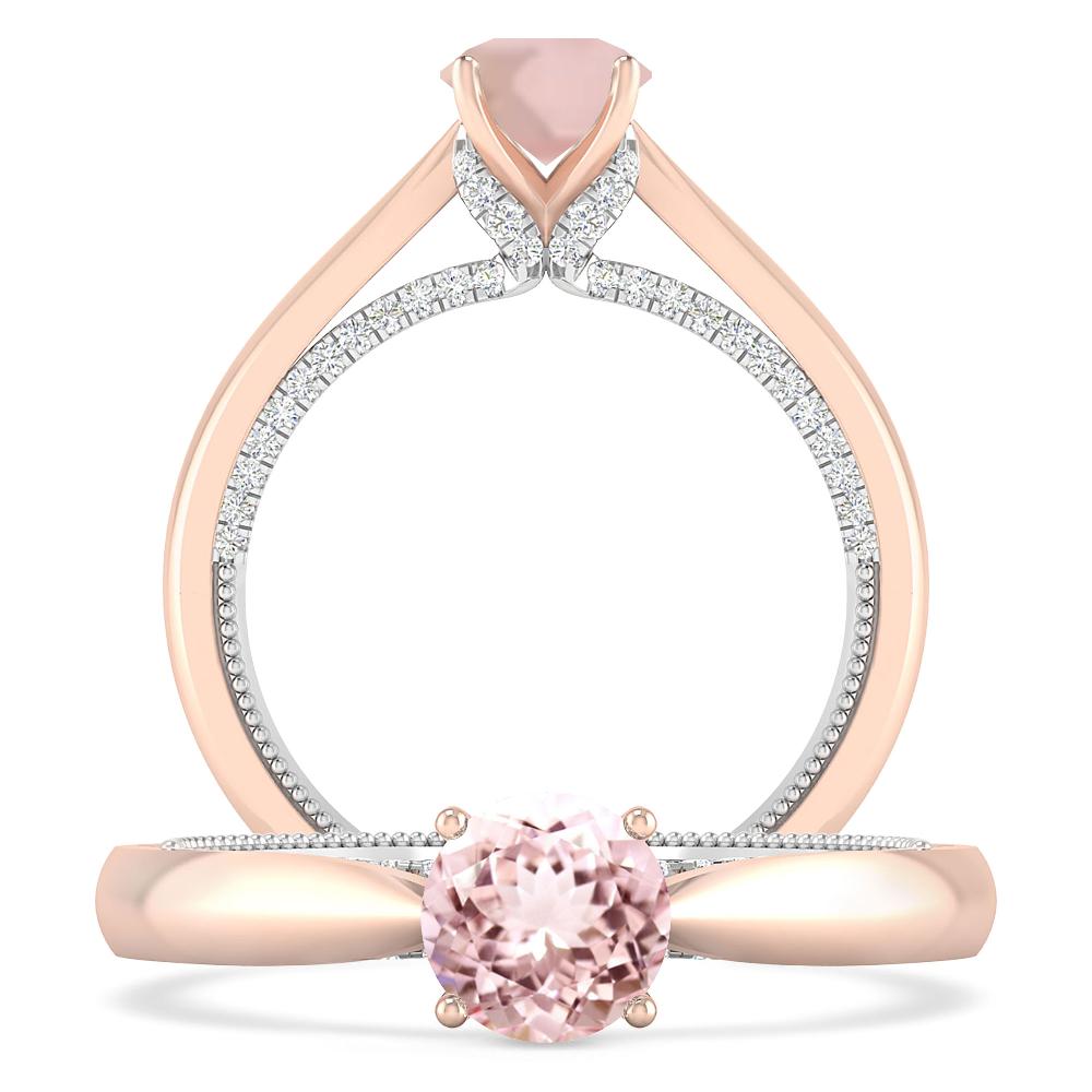 Rose Gold/White Gold - Morganite