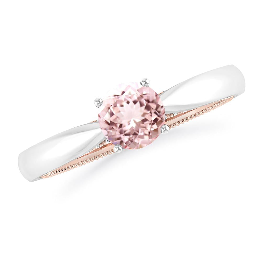 White Gold/Rose Gold - Morganite