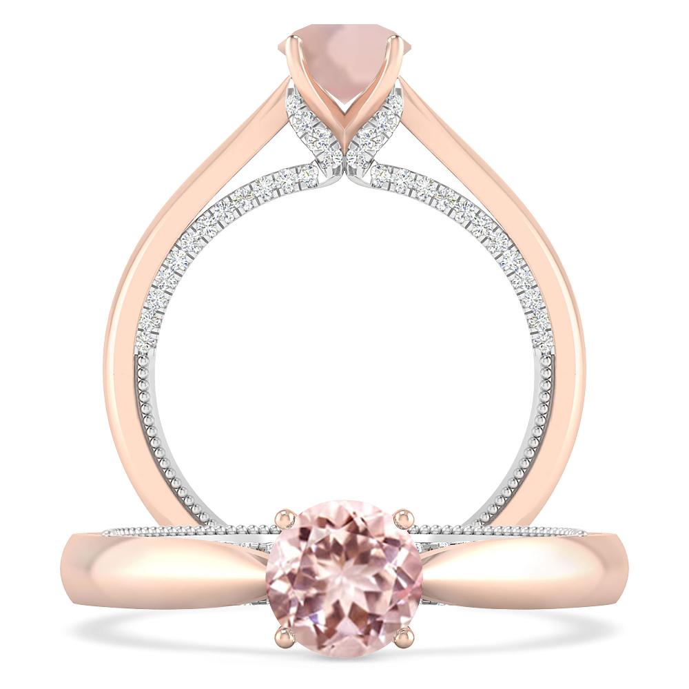Rose Gold/White Gold - Morganite