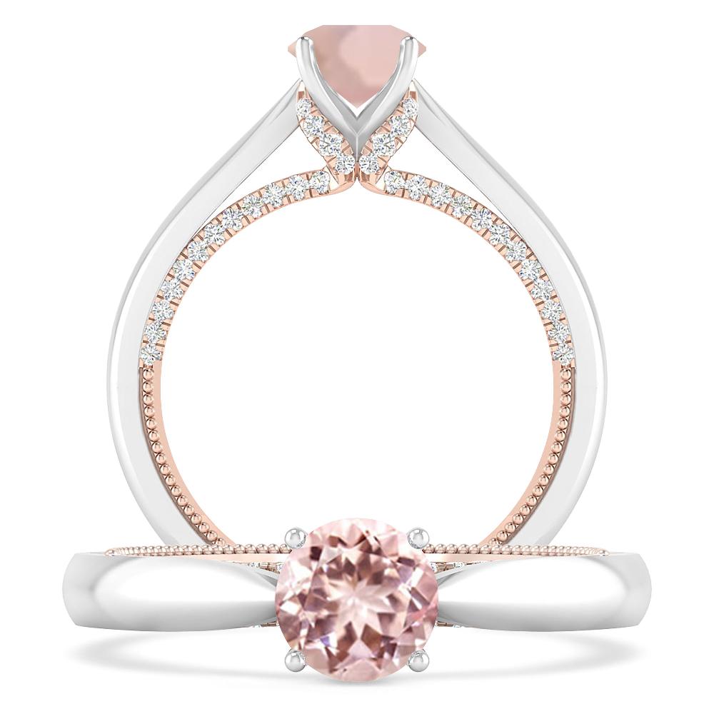 White Gold/Rose Gold - Morganite