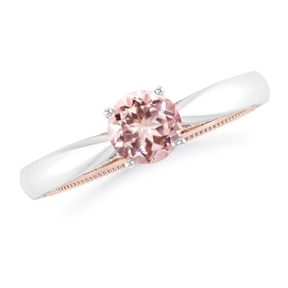 White Gold/Rose Gold - Morganite