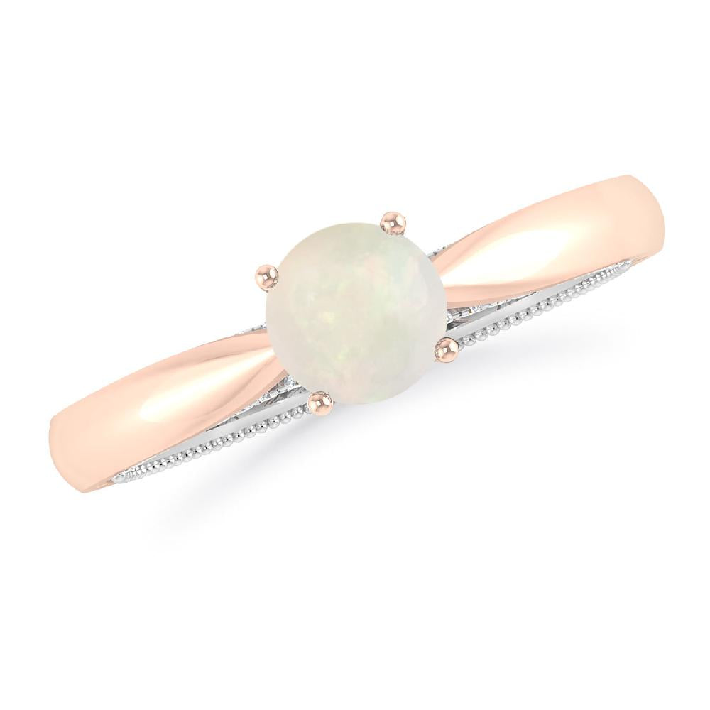 Rose Gold/White Gold - Opal