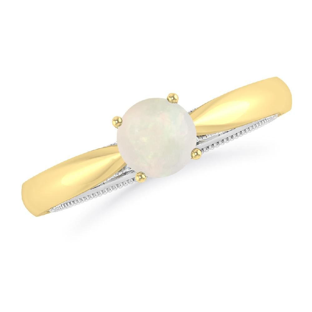 Yellow Gold/White Gold - Opal