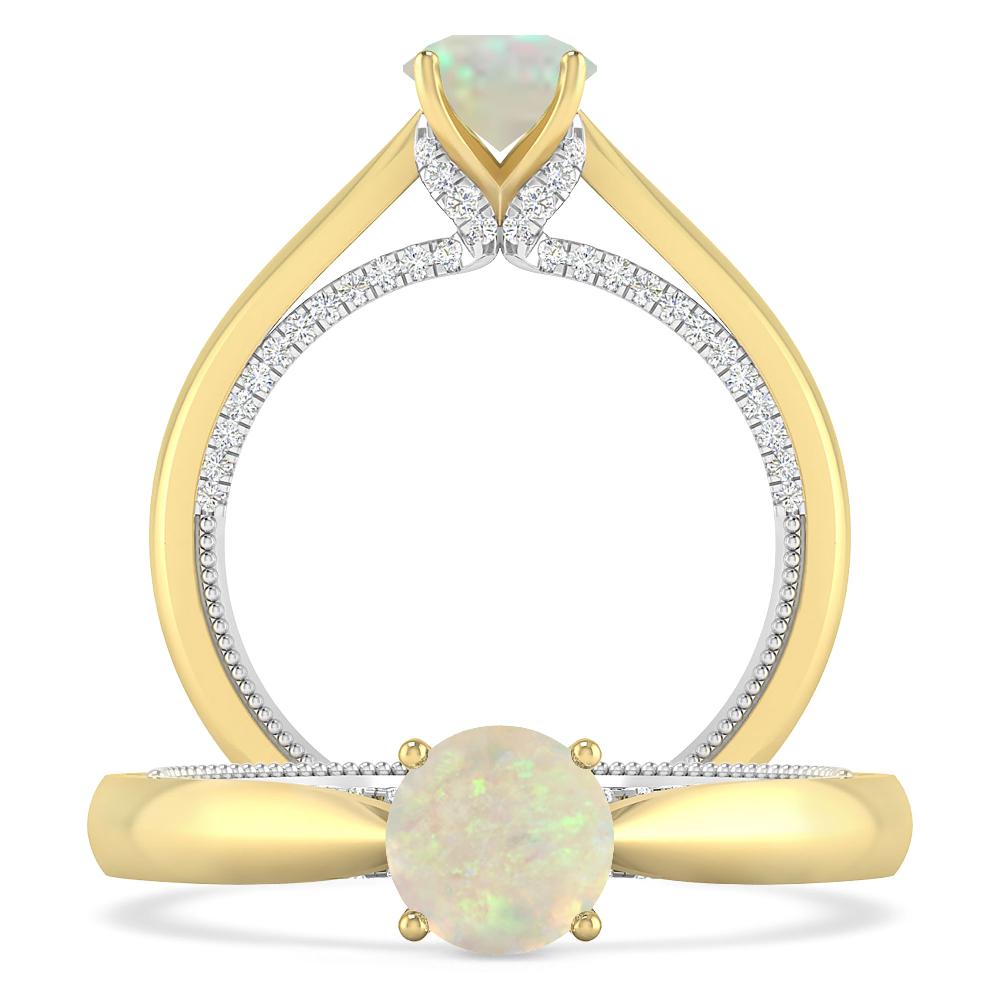 Yellow Gold - Opal