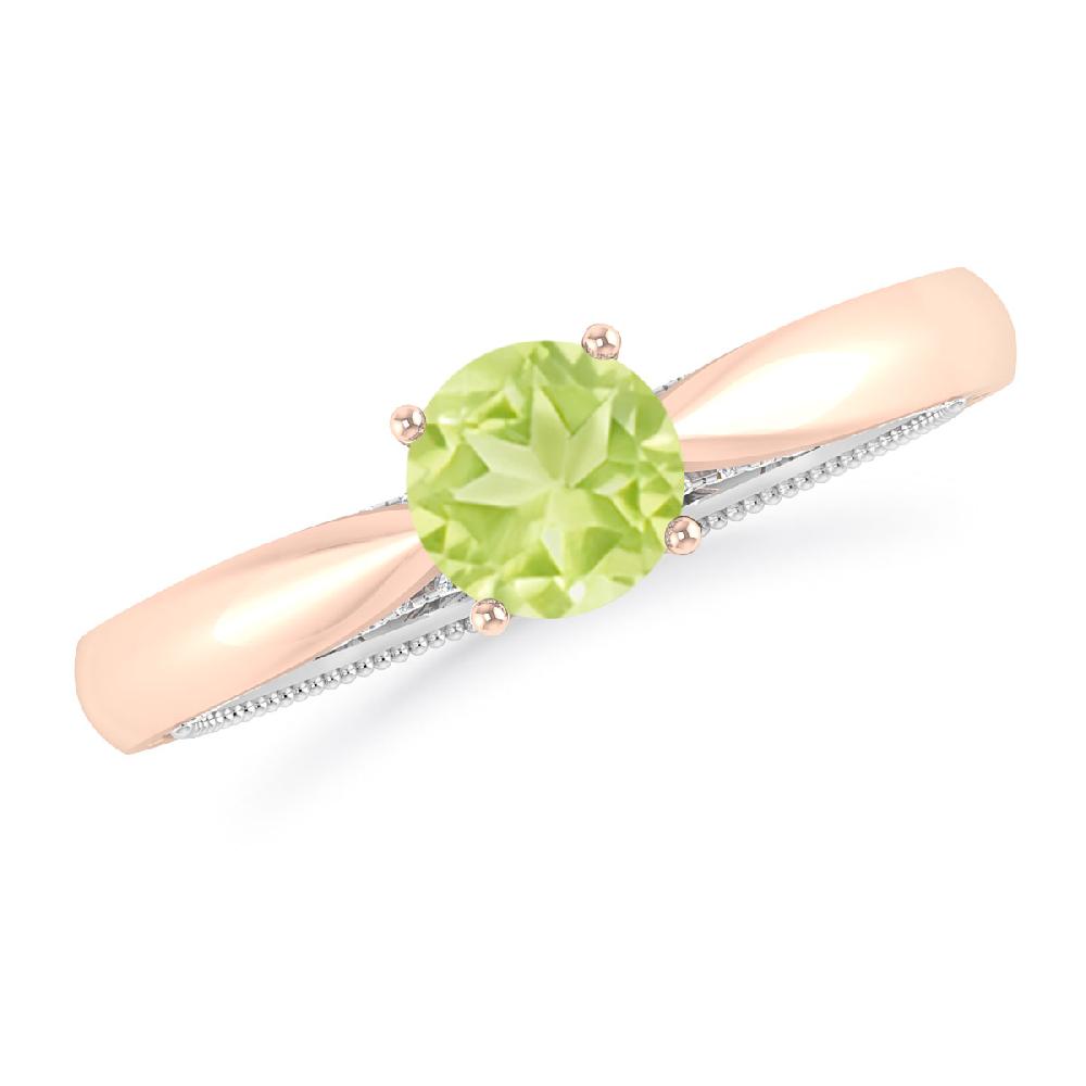 Rose Gold/White Gold - Peridot