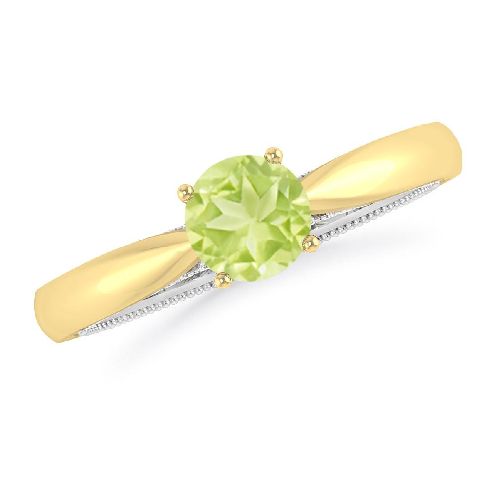 Yellow Gold/White Gold - Peridot