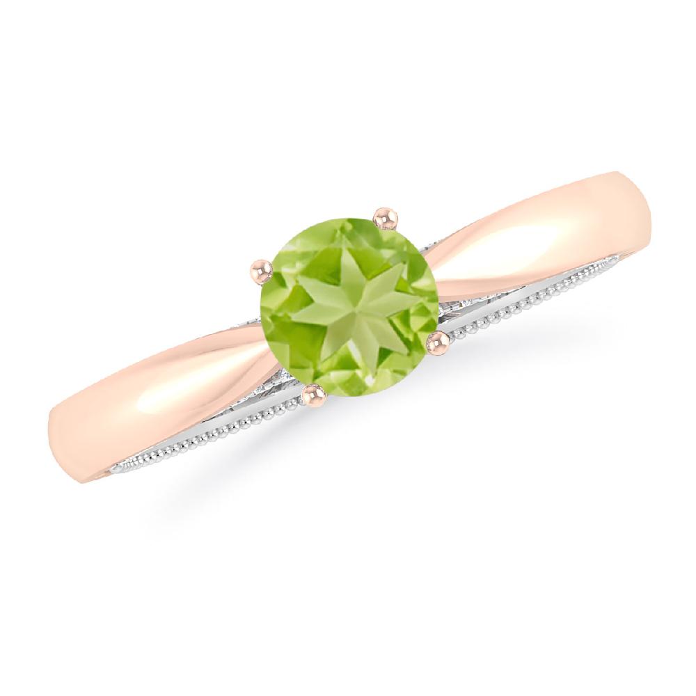 Rose Gold/White Gold - Peridot