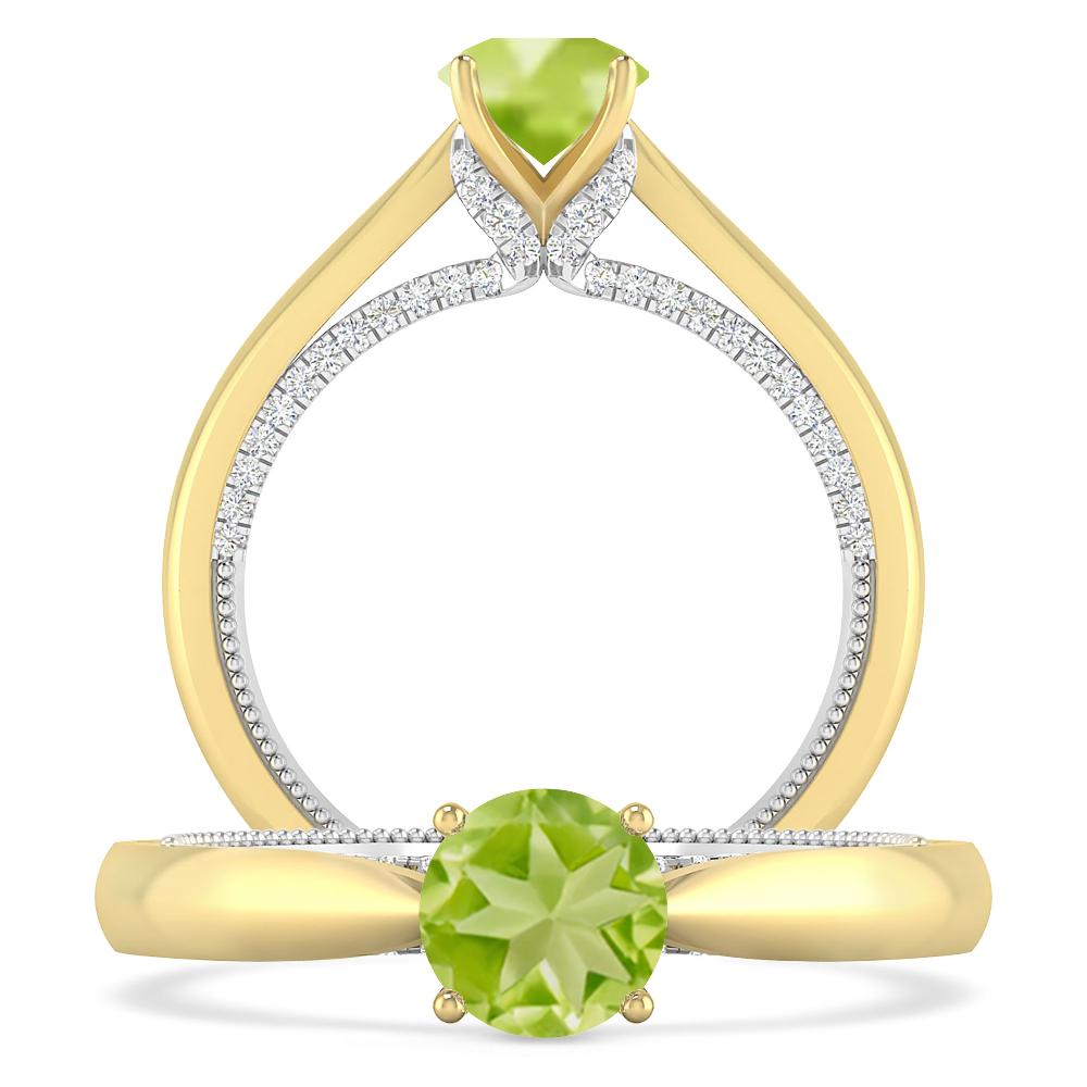 Yellow Gold/White Gold - Peridot