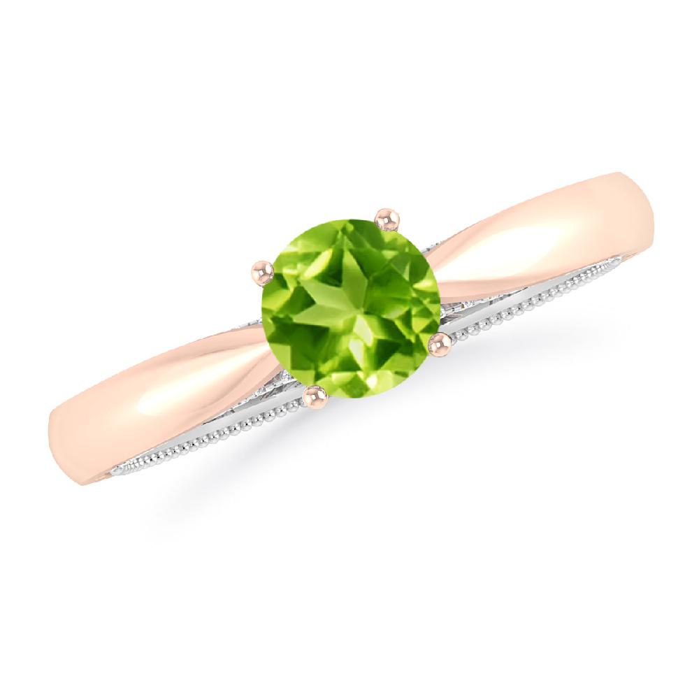 Rose Gold/White Gold - Peridot