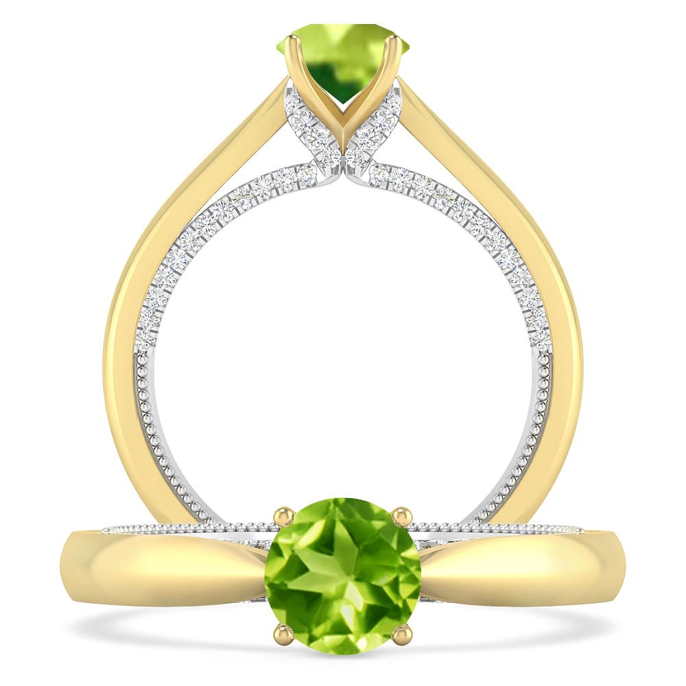 Yellow Gold/White Gold - Peridot
