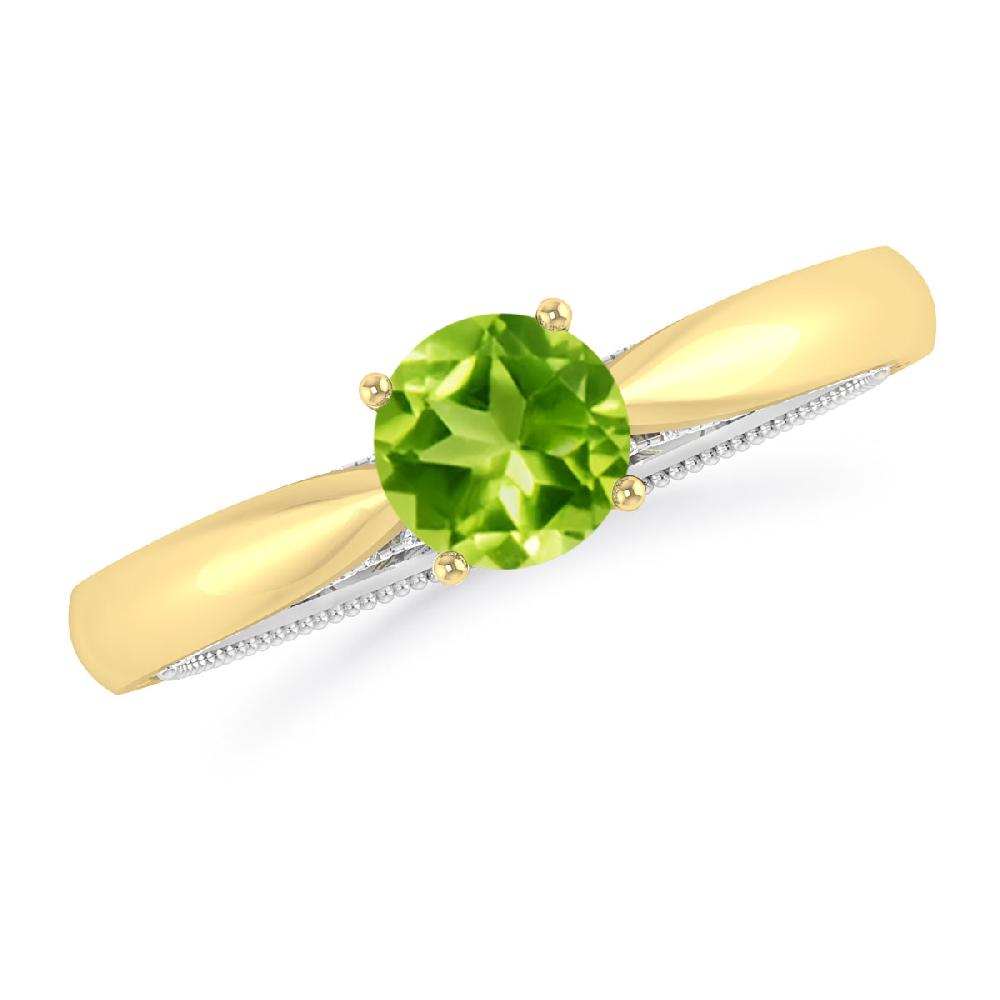 Yellow Gold/White Gold - Peridot