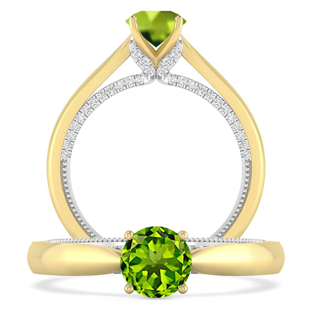 Yellow Gold/White Gold - Peridot