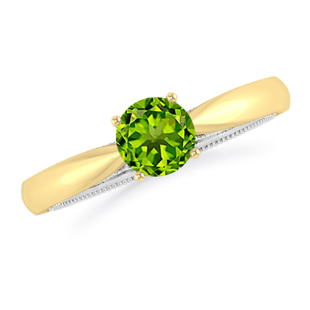 Yellow Gold/White Gold - Peridot