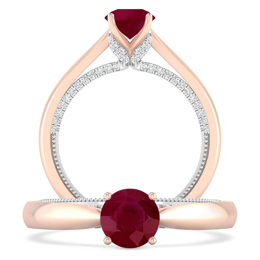 Rose Gold/White Gold - Ruby