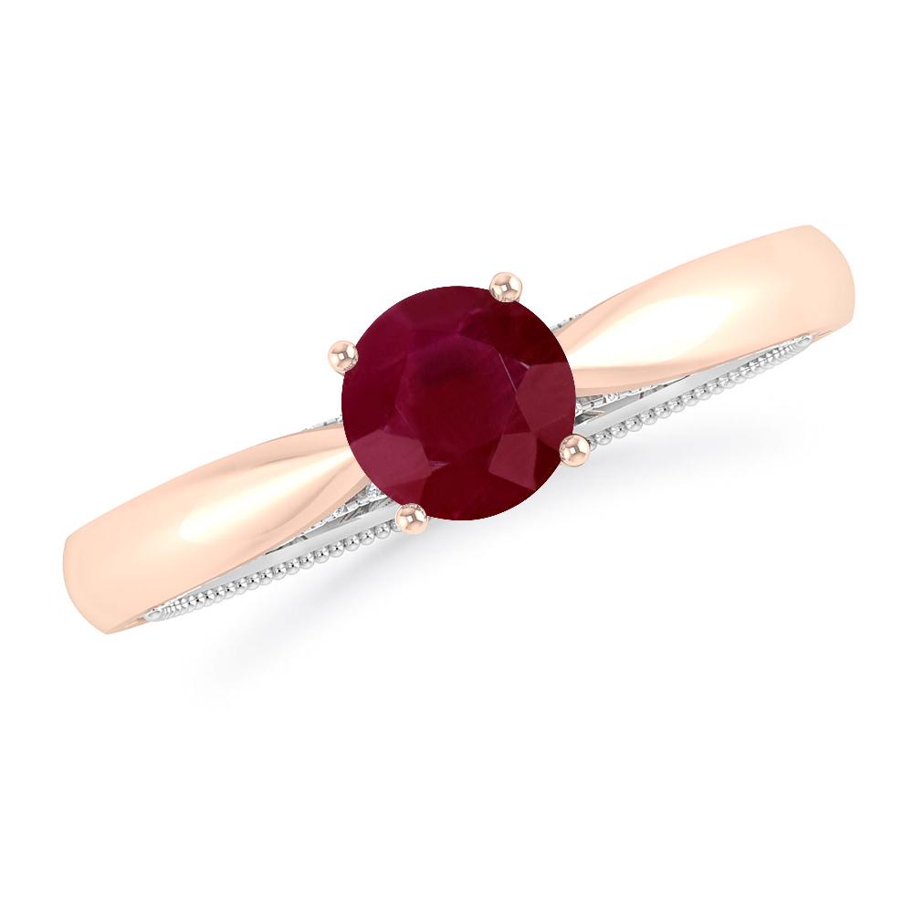 Rose Gold/White Gold - Ruby